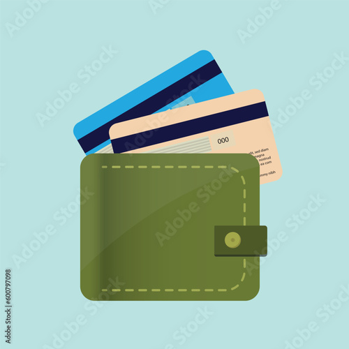 wallet with cards illustration
