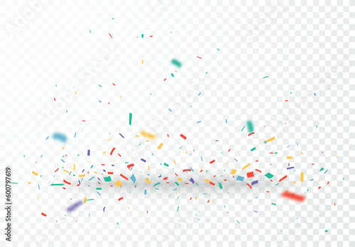 Bursting Colorful Confetti celebrations design isolated on transparent background