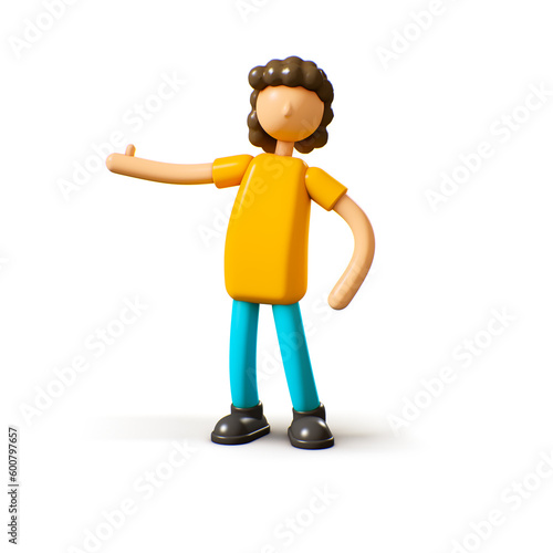 3D genderless Character  thumbs up