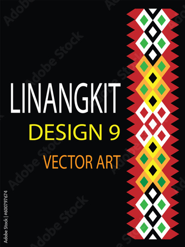 
It is a traditional handicraft design by native tribes in East Malaysia usually with green, black, yellow, purple, brown, white, and orange threads