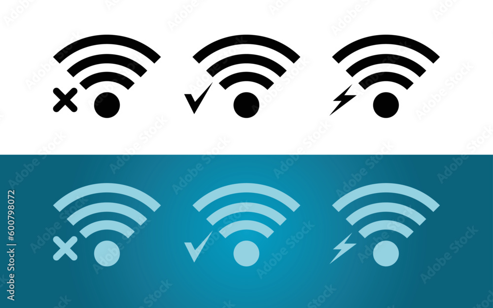 symboles wifi en forme de icônes stylisés symboles wifi en forme de icônes stylisés