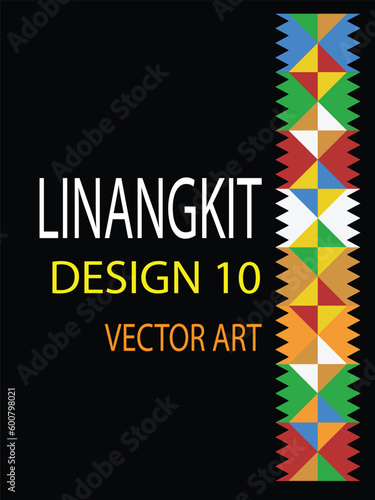 
It is a traditional handicraft design by native tribes in East Malaysia usually with green, black, yellow, purple, brown, white, and orange threads