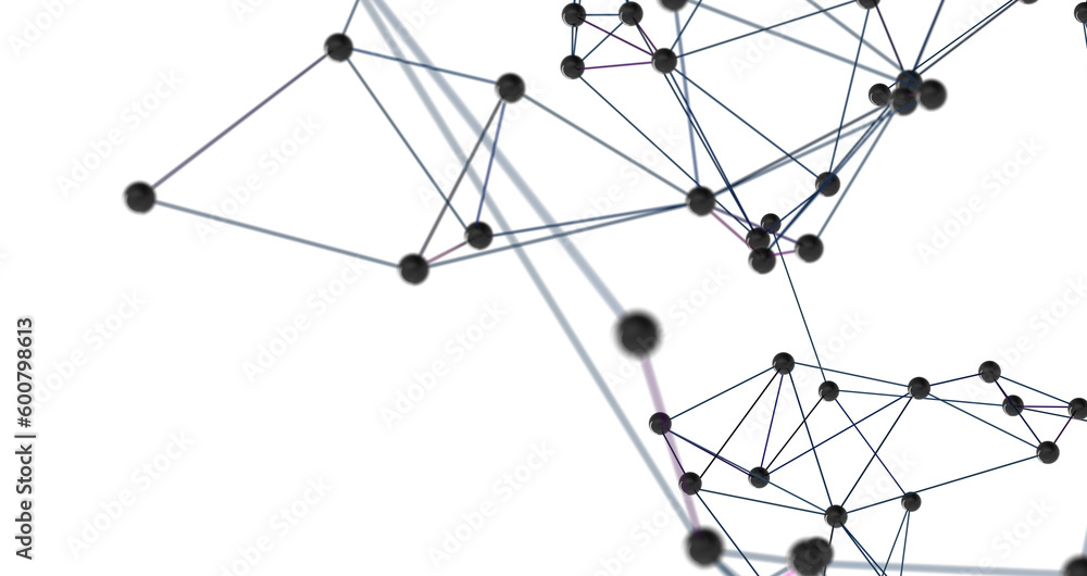 Abstract digital connection dots and lines. Technology background. Network connection structure. Plexus effect. 3d Abstract digital connection dots and lines. Technology background. Network connection structure. Plexus effect. 3d