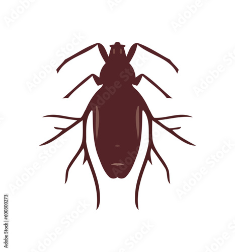 Insect cockroach symbolizes danger in unhygienic