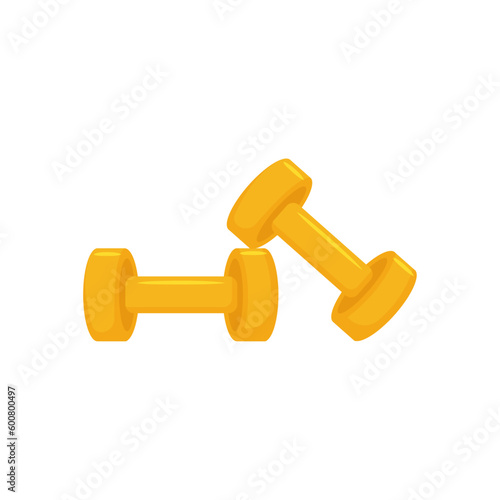 Dumbbells for home and gym workout. Dumbbells for sports exercises with free weights isolated on white background.  Sports equipment for the gym.