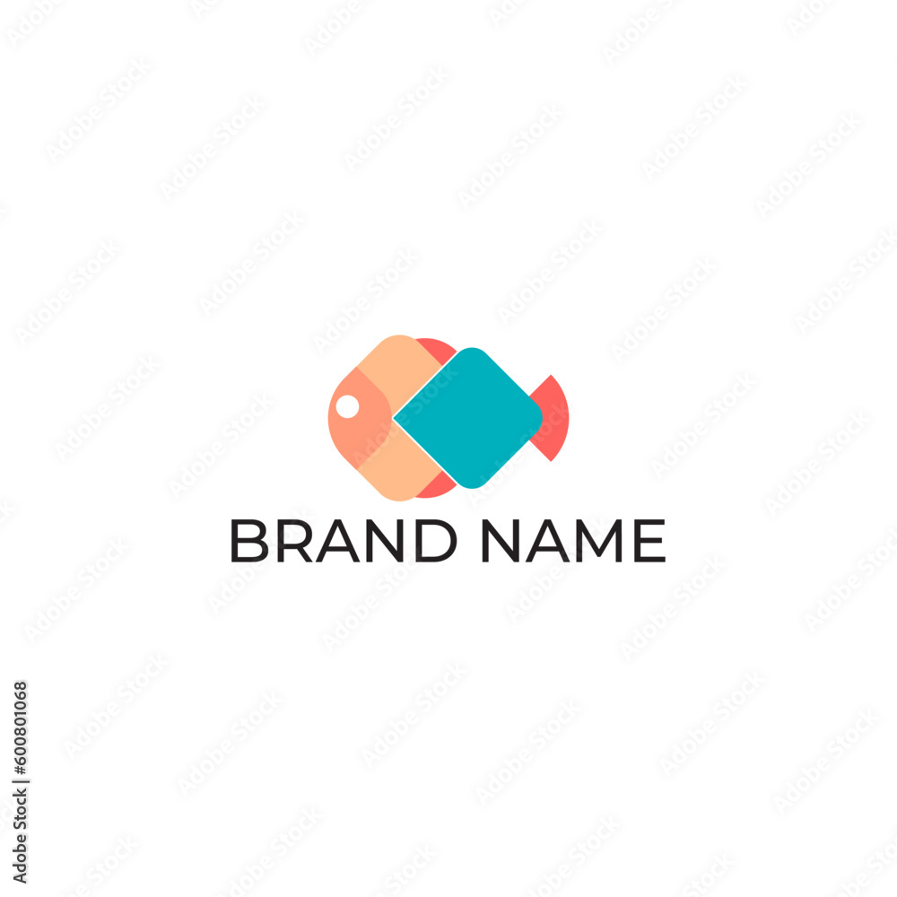 ILLUSTRATION ABSTRACT GEOMETRIC SIMPLE FISH LOGO ICON MINIMALIST TEMPLATE DESIGN VECTOR ILLUSTRATION ABSTRACT GEOMETRIC SIMPLE FISH LOGO ICON MINIMALIST TEMPLATE DESIGN VECTOR