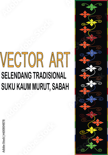It is a traditional handicraft design by native tribes in East Malaysia usually with green, black, yellow, purple, brown, white, and orange threads