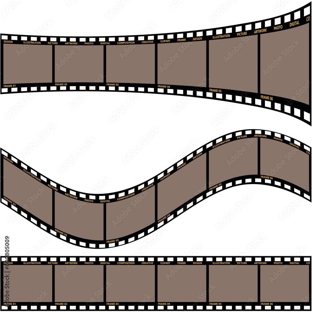 Film strip A - detailed vector illustration