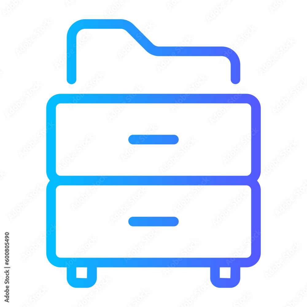 filling cabinet gradient icon filling cabinet gradient icon