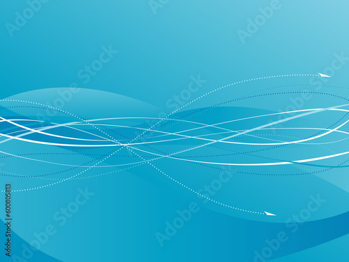 Blue Background with flowing lines and arrows. Easy-edit layered file.