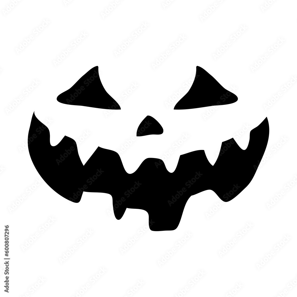 Fototapeta premium Scary ghost face. Ghost mask. Pumpkin carved devil face for Halloween.