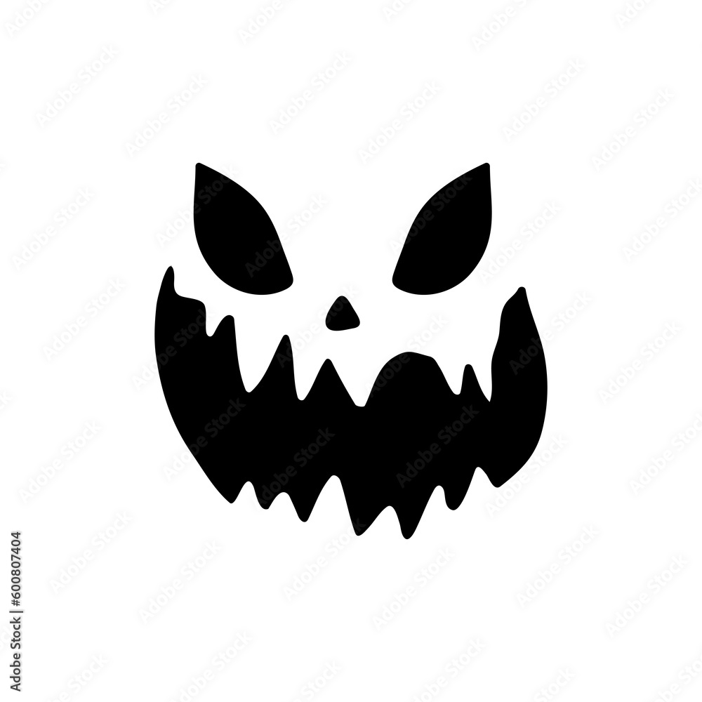 Fototapeta premium Scary ghost face. Ghost mask. Pumpkin carved devil face for Halloween.