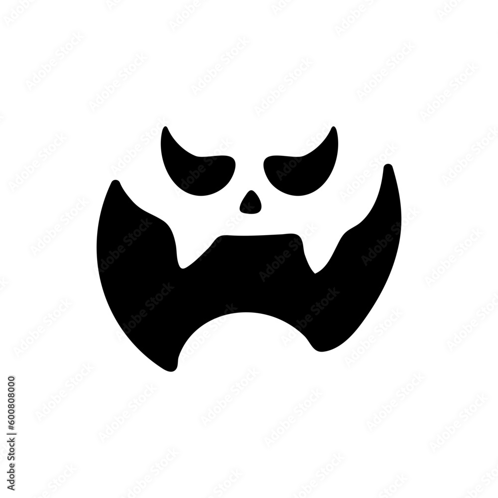 Scary ghost face. Ghost mask. Pumpkin carved devil face for Halloween. Scary ghost face. Ghost mask. Pumpkin carved devil face for Halloween.