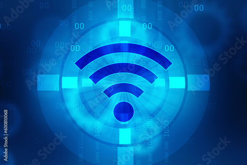 2d illustration WiFi symbol sign 