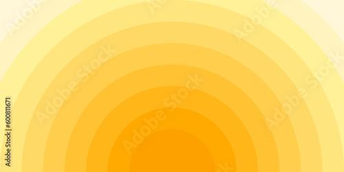 Abstract sunshine geometric background.Yellow to white gradient of curved stripes. Summer banner. Great for cover, social media, wallpapers, web, brochure