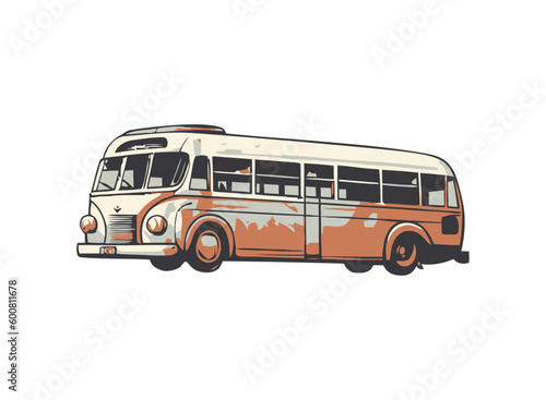 retro old bus transport