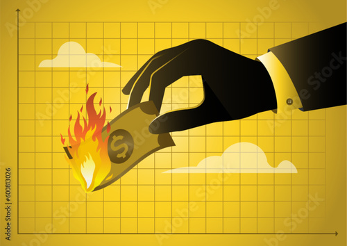 De-dollarization, Dollar paper getting burned by fire