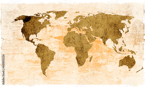 world map-vintage artwork