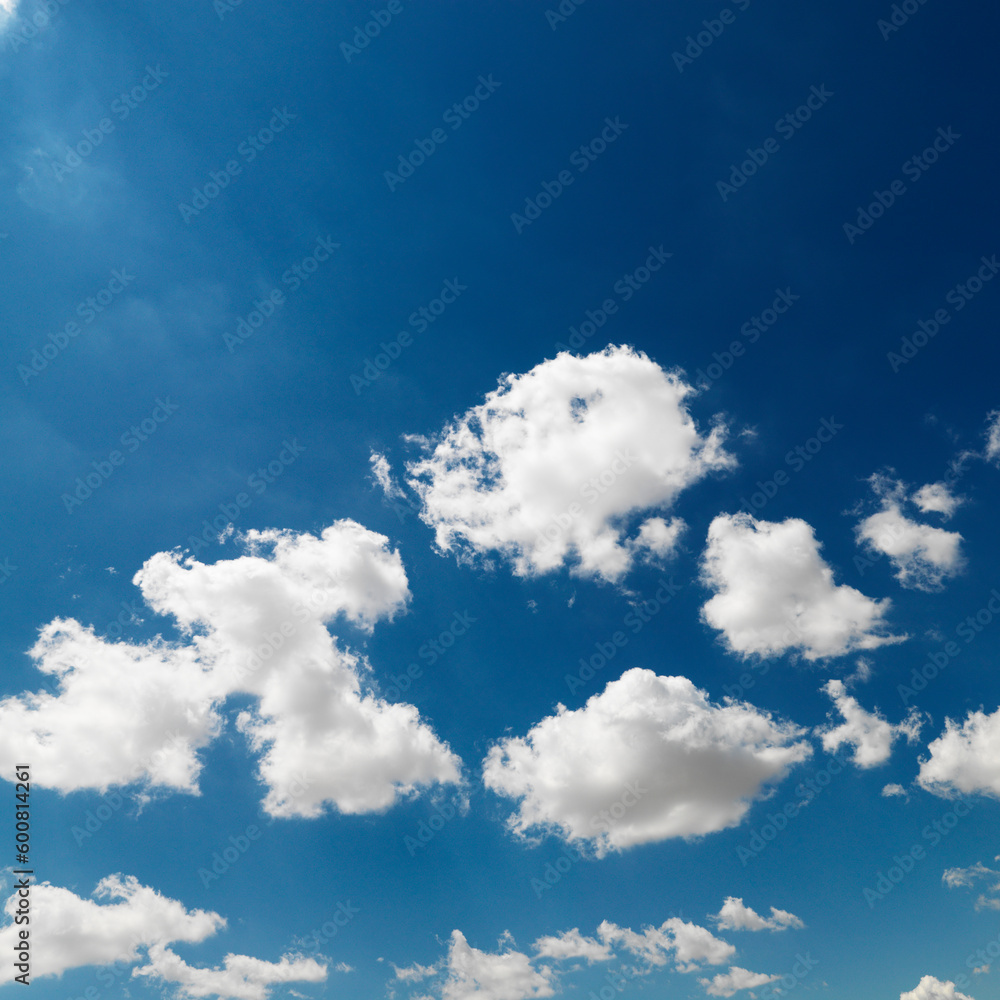 Fototapeta premium Cumulus cloud formation in blue sky.