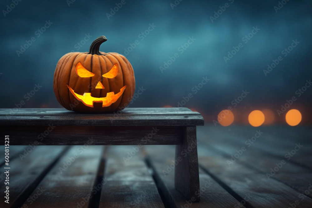 Obraz premium spooky halloween pumpkin