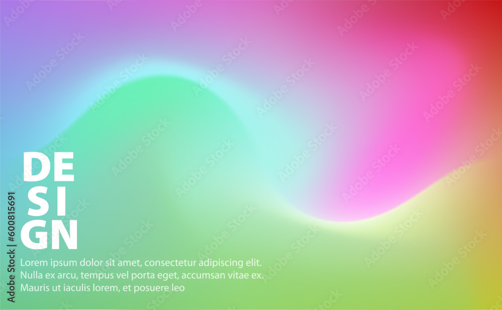 set gradient abstract background with liquid and vibrant color
