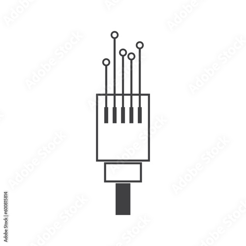 Viber optic cable icon vector flat design template