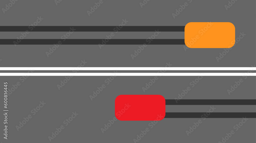 Minimalistic cars on asphalt with tire marks illustration of an background Minimalistic cars on asphalt with tire marks illustration of an background