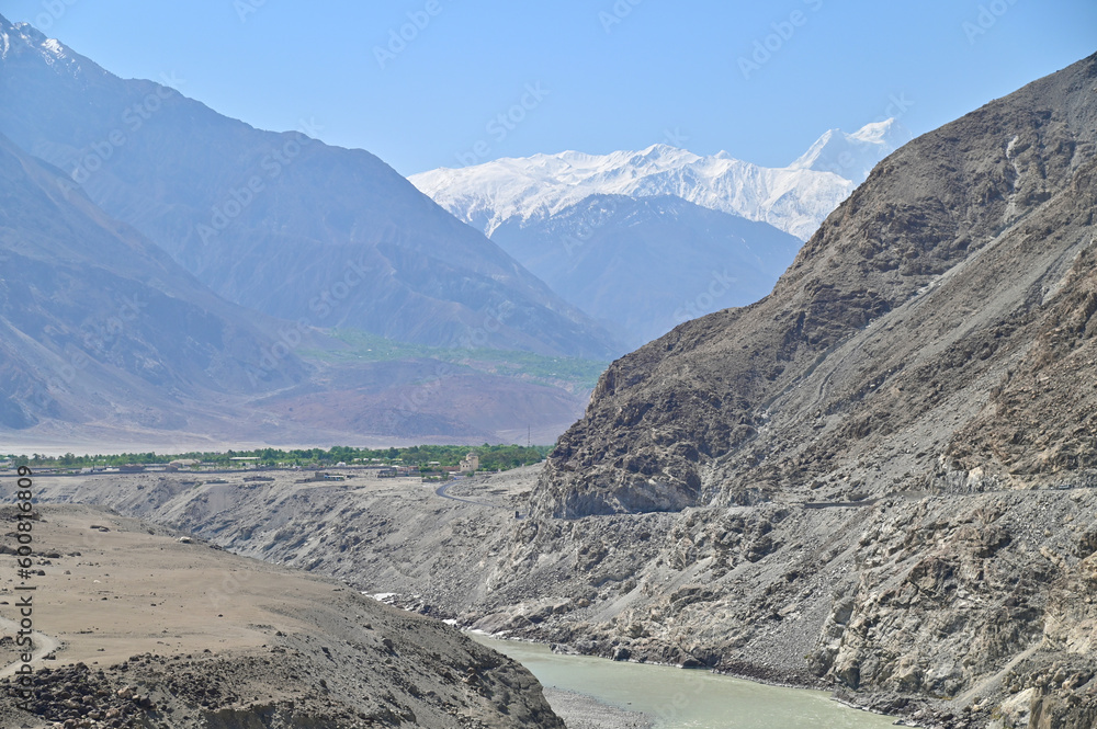 Scenery of Junction Point of the Three Great Mountain Ranges - the Himalaya, Karakoram and Hindu Kush