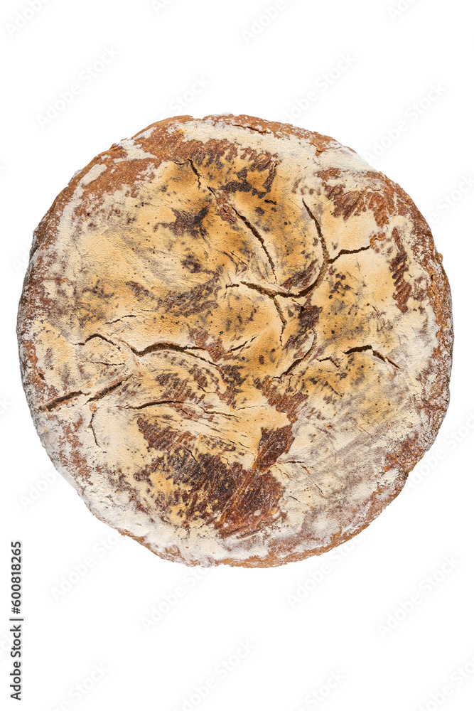 Fresh wheat bread. Isolated on white background