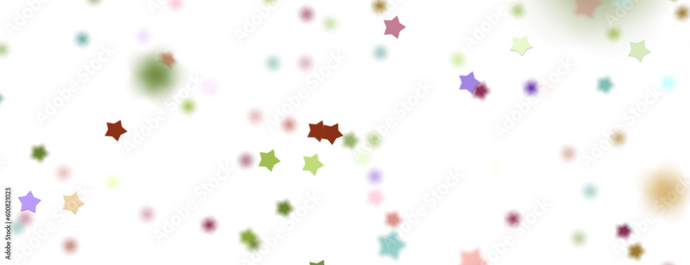 The XMAS banner with colored decoration is a festive border that features falling glitter dust and stars.