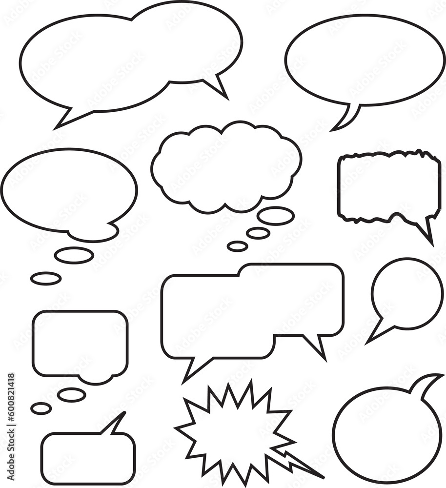 A Speech Bubble Set A Speech Bubble Set
