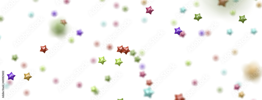 XMAS Stars - Banner with golden decoration. Festive border with falling glitter dust and stars.