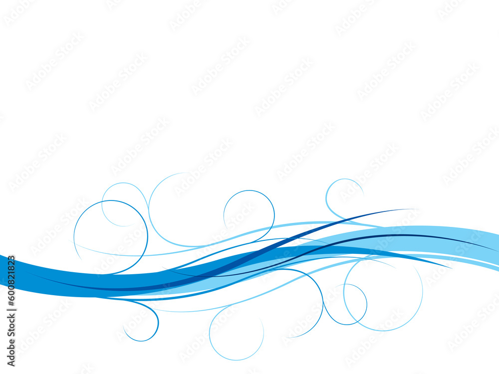 Blue swirl banner background. Please check my portfolio for more background illustrations.