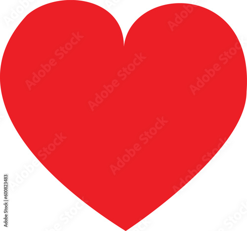 red heart isolated illustration