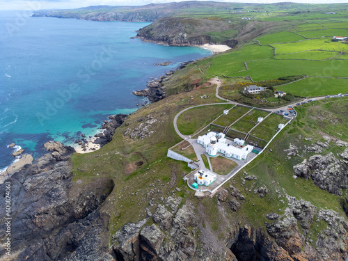 around pendeen cornwall england uk aerial drone  photo