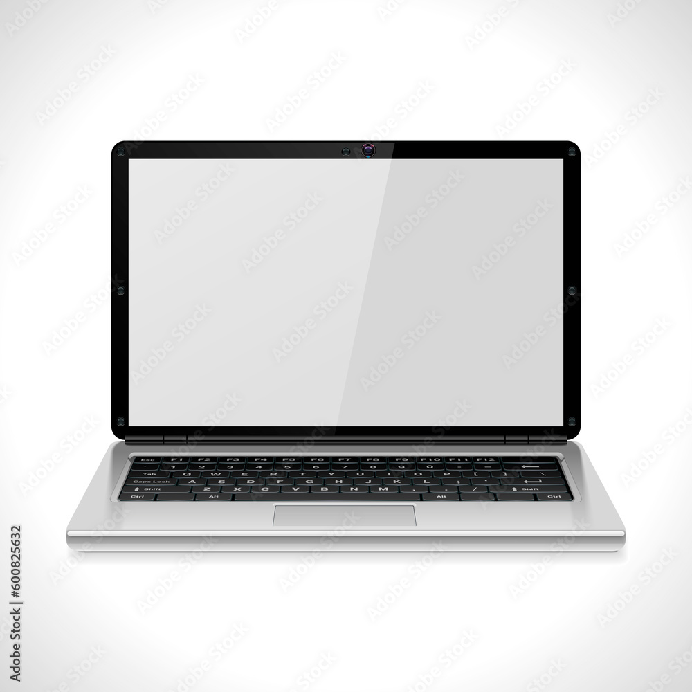 Detailed icon representing modern generic laptop Detailed icon representing modern generic laptop