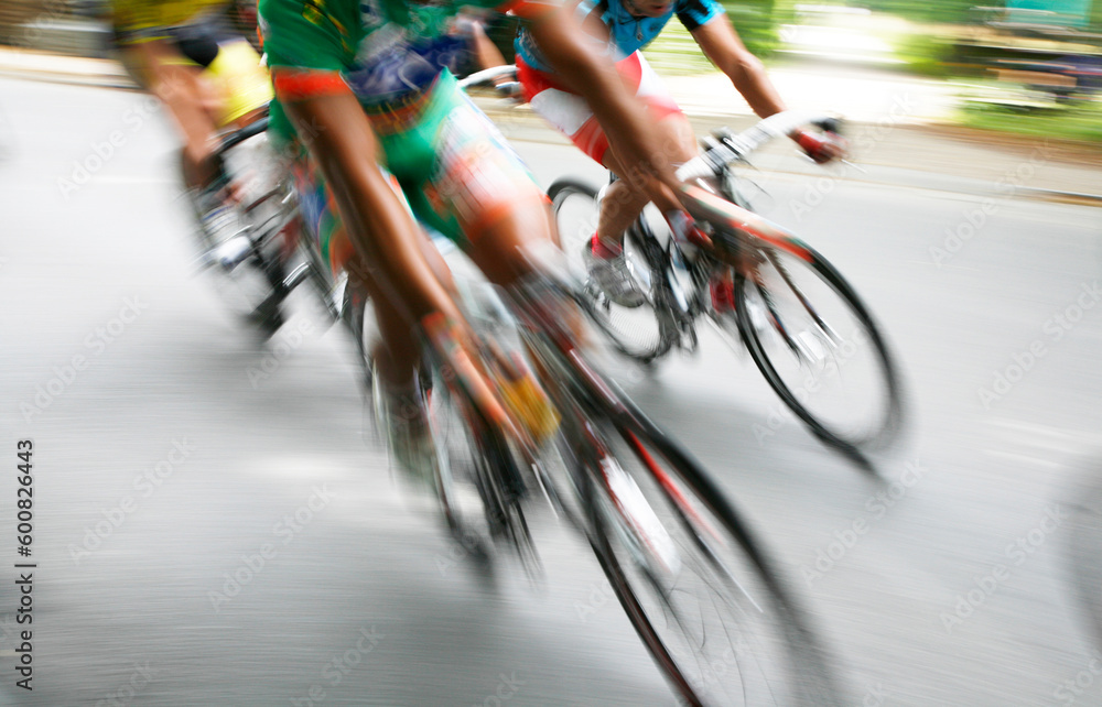 Fototapeta premium Break away in the bicycle race Around Denmark 2008