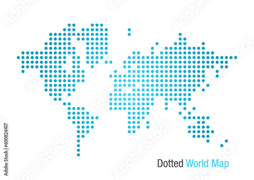 Map of the World formed by dots.