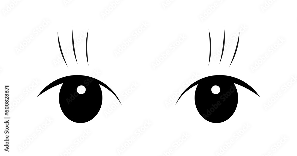 Cat eyes symbol isolated on transparent background illustration.