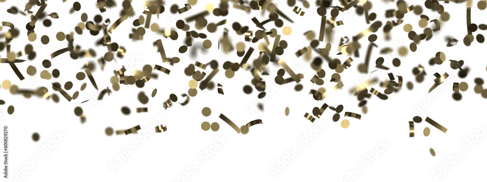 Golden serpentine confetti on transparent background. luxury isolated Golden serpentine confetti on transparent background. luxury isolated