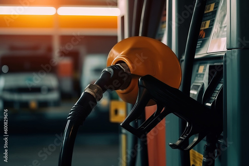 Fuel pumps in a gas station...