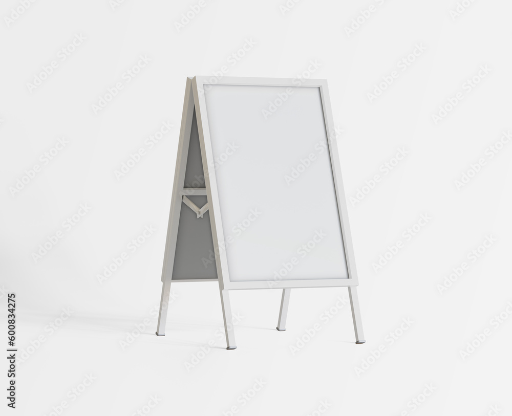 Empty outdoor indoor sidewalk signboard. stander advertising stand banner shield display Empty outdoor indoor sidewalk signboard. stander advertising stand banner shield display
