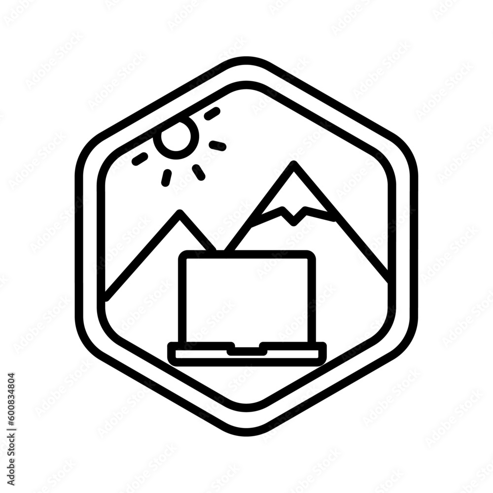 Office badge, Work environment symbol, Workplace icon, Office space emblem, Workspace logo, Professional workspace vector icon. Office badge, Work environment symbol, Workplace icon, Office space emblem, Workspace logo, Professional workspace vector icon.