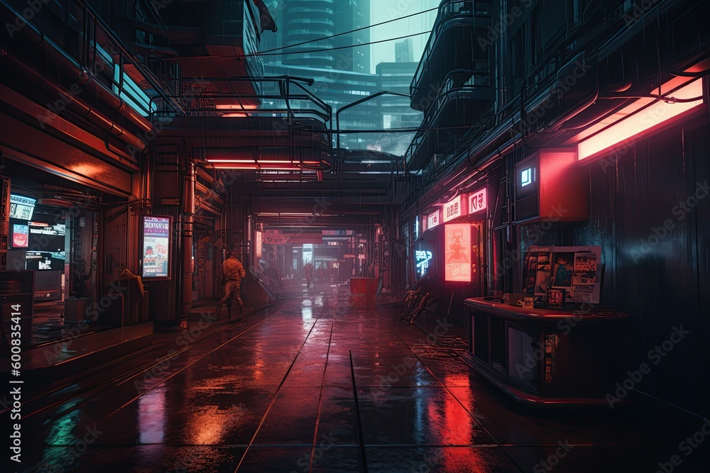 cyberpunk night city street, cyberpunk city, AI, created with AI, generative AI cyberpunk night city street, cyberpunk city, AI, created with AI, generative AI