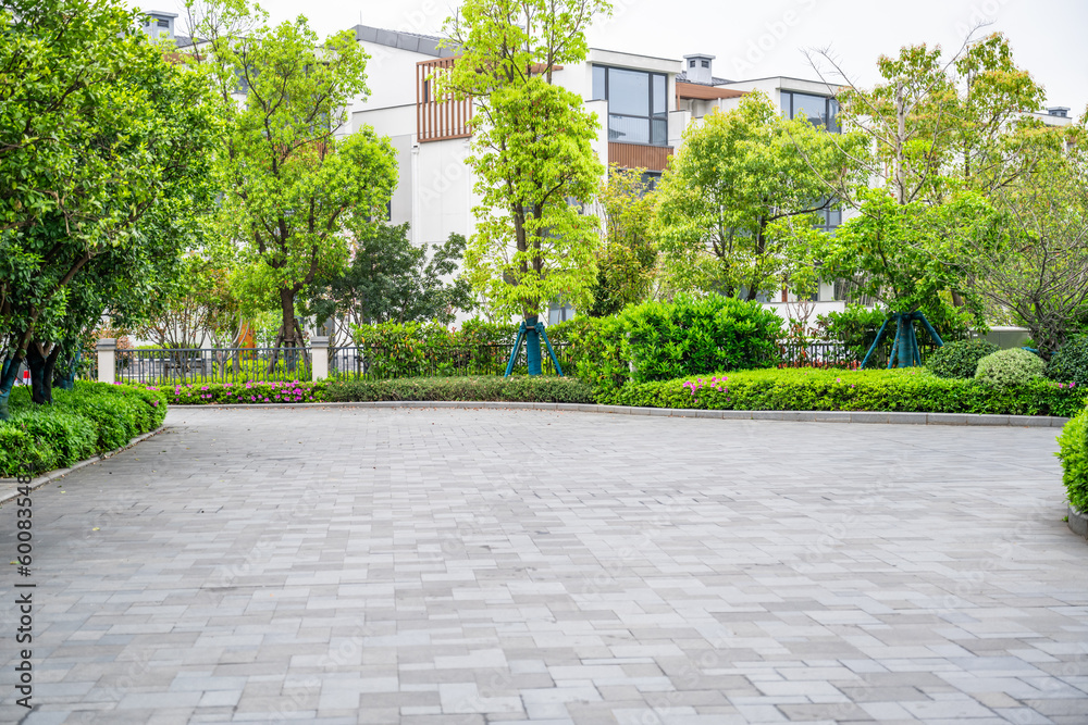 Fototapeta premium Beautiful real estate community landscape