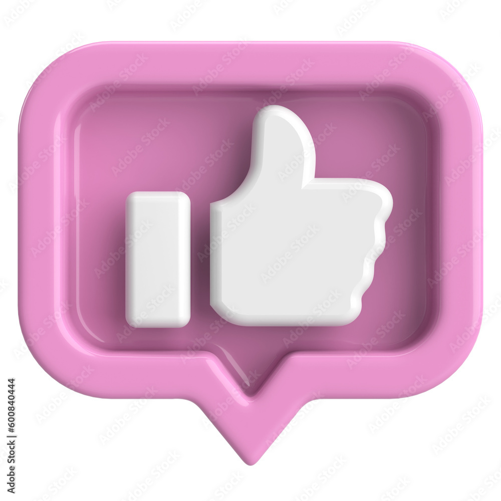 Like button. Like icon. 3D illustration. Like button. Like icon. 3D illustration.