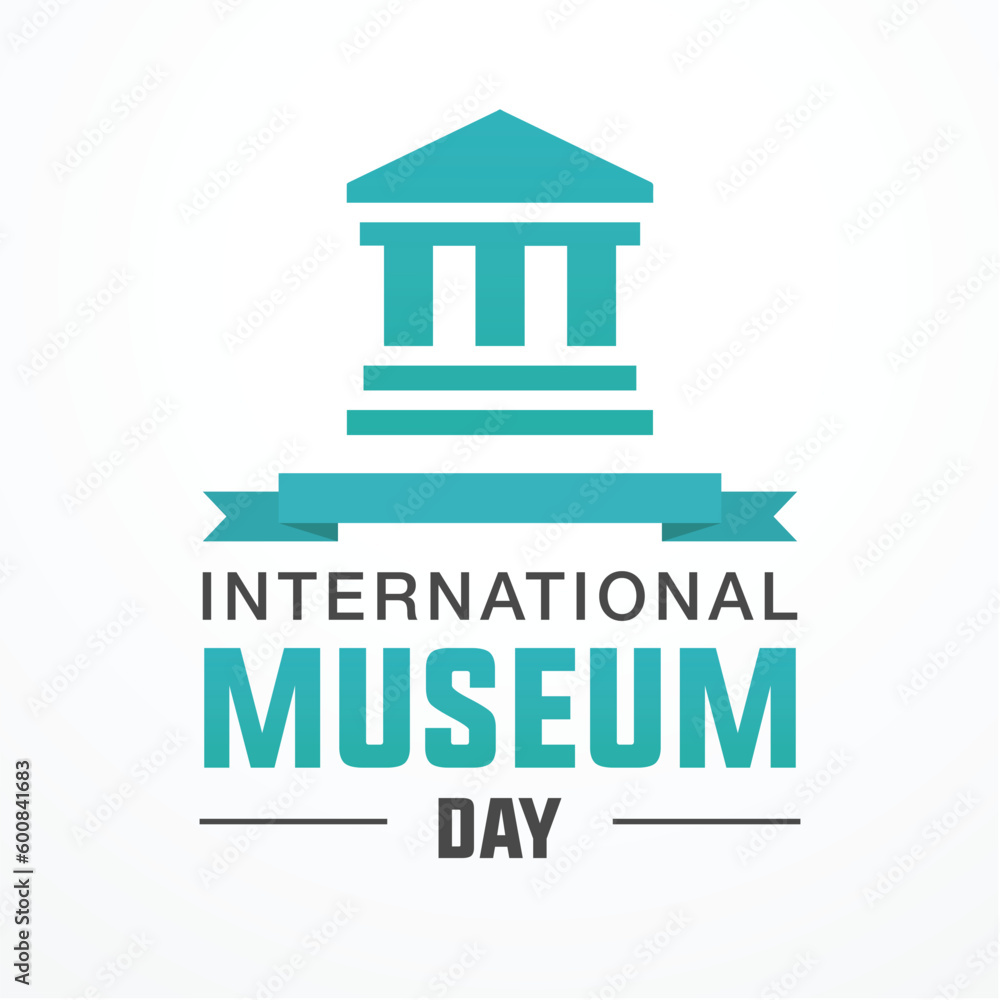international museum day modern creative banner, design concept, social media post, with grey text on a light abstract background.