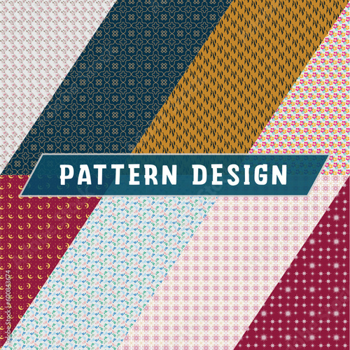 Geometric floral set of seamless patterns. Gold , Black and white vector backgrounds. Simple illustrations