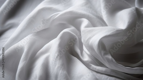white cotton fabric texture background. Creases of cloth and cotton Generative AI