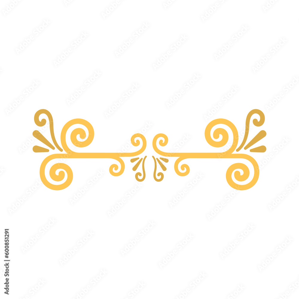 Isolated golden border arabesque frame Vector Isolated golden border arabesque frame Vector